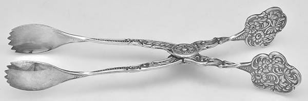 Sweden Silverplate Flatware Large Ice Serving Tongs