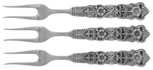 Sweden Silverplate Flatware Snail Fork - Set of 3