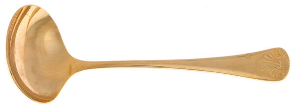Shell (Gold Electroplate) Solid Gravy Ladle