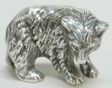 Italy Sterling Hollowware Bear Figurine