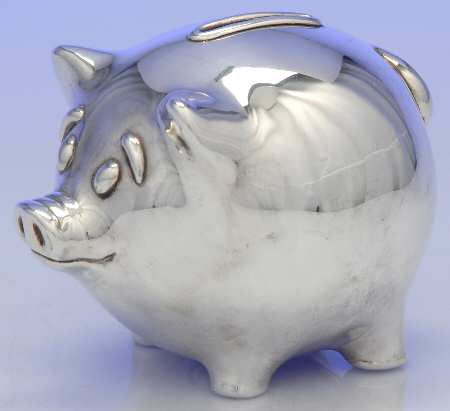Italy Sterling Hollowware Piggy Bank