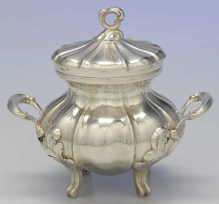 Italy Sterling Hollowware Sugar Bowl & Lid