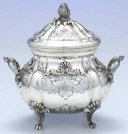 Italy Sterling Hollowware Sugar Bowl & Lid