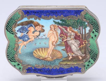 Italy Sterling Hollowware Compact with Mirror