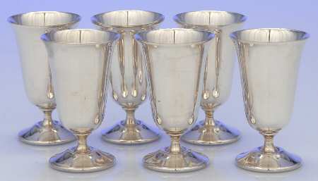 Italy Silverplate Hollowware Cordial Cup - Set of 6