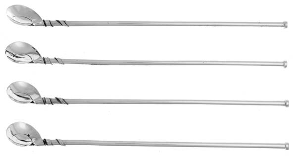 Mexico Sterling Hollowware Tea Sipper - Set of 4 (Motif 2)