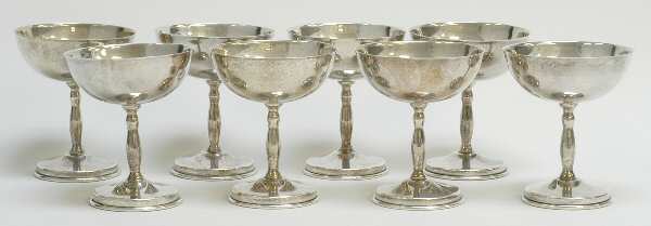 Mexico Sterling Hollowware Champagne/Sherbet - Set of 8