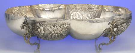 Mexico Sterling Hollowware Oval Footed Sterling Centerpiece