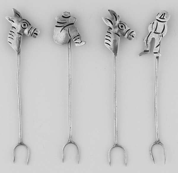 Mexico Sterling Hollowware Individual Cocktail Pick - Set of 4