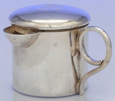 Mexico Sterling Hollowware Child's Cup with Lid & Attached Sipper