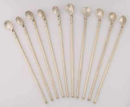 Mexico Sterling Hollowware Tea Sipper - Set of 11