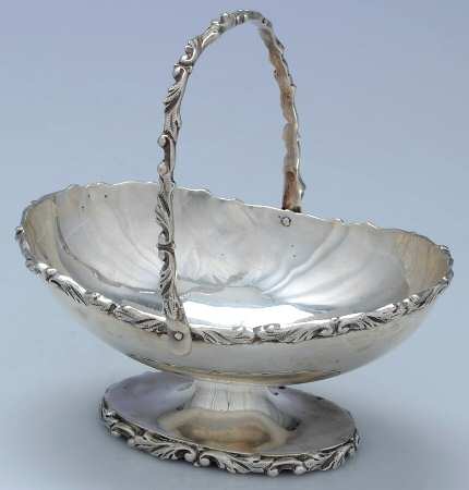 Mexico Sterling Hollowware 6" Handled Basket