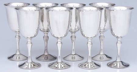 Spain Silverplate Hollowware Water Goblet - Set of 8