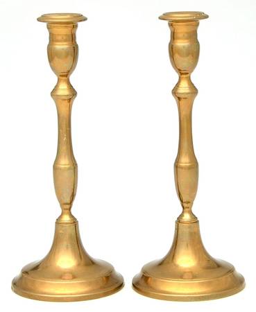 Brass Candlesticks Pair of 10" Candlesticks