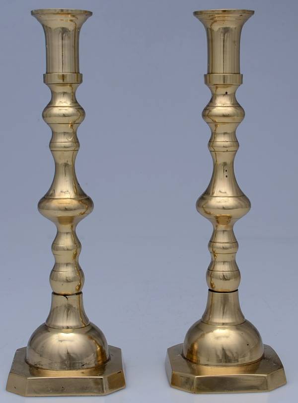 Brass Candlesticks Pair of 10" Candlesticks