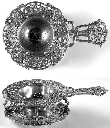 Germany Sterling Hollowware Cup Strainer with Stand