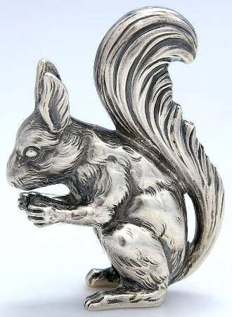 Germany Sterling Hollowware Squirrel Figurine