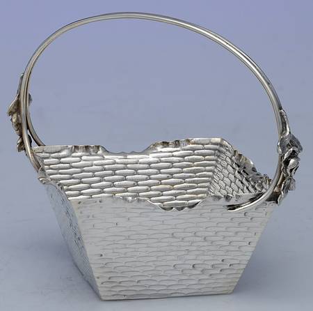 Germany Sterling Hollowware Handled Open Sugar Basket