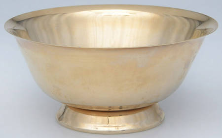 Gold Electroplate Hollowware 6" Paul Revere Bowl