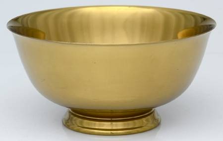 Gold Electroplate Hollowware 8" Paul Revere Bowl