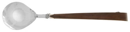 Mexio Sterling Flatware Salad Serving Spoon W/Wood Handle & Sterling Bow
