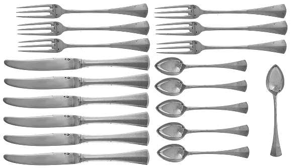 Austria Sterling Flatware 18 Piece Luncheon Dessert Set