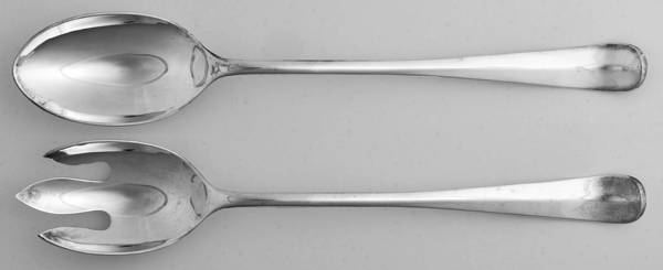 Italy Silverplate Flatware (2 Pc) Solid Salad Set