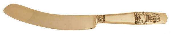 UNF966 (Brass) Large Solid Piece Cake Knife