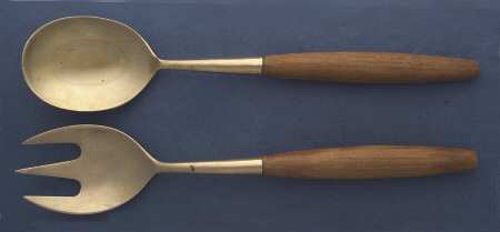 UNF969 (Brass) (2 Pc) Solid Salad Set
