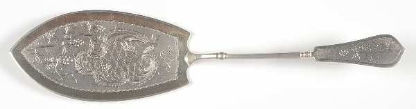 Denmark Sterling Flatware Large Solid Bright Cut Pie Knife