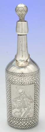 Russia Sterling Hollowware Sterling Over Glass Decanter