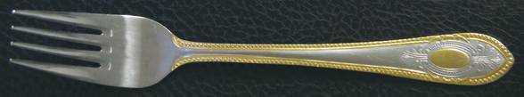 UNF1541 (Stainless, Gold Accent & Cameo) Fork
