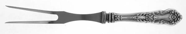 UNF997 (Sterling, England) Small Steak Carving Fork with Stainless Prongs