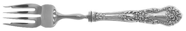 UNF997 (Sterling, England) Individual Hollow Fish Fork, Stainless Tines