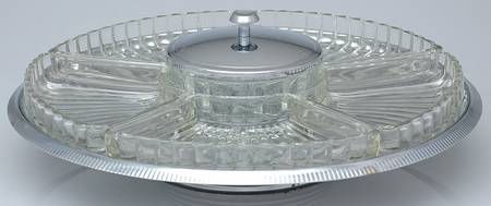 Aluminum Hollowware Lazy Susan with Liner