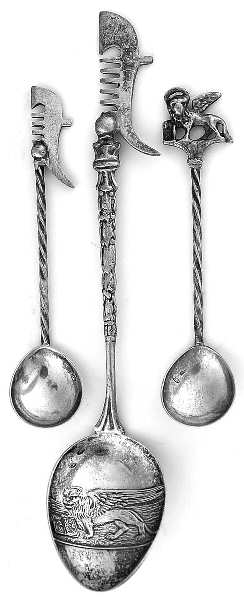 Italy Sterling Flatware Miniature Spoon - Set of 3