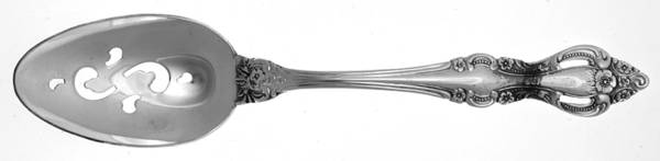 Romantic Rose (Silverplate) Pierced Tablespoon (Serving Spoon)