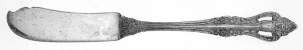 Romantic Rose (Silverplate) Flat Handle Master Butter Knife