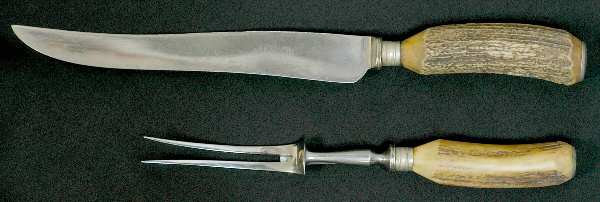 Sterling Stag Flatware Large 2-Piece Roast Carving Set w/Stainless Blade