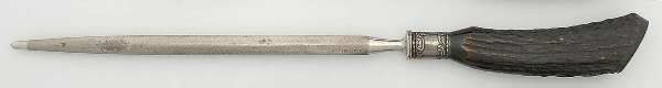 Sterling Stag Flatware Large Roast Steel Rod Knife Sharpener
