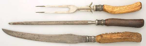 Sterling Stag Flatware Small Steak 3-Piece Carving Set with Stainless Blade