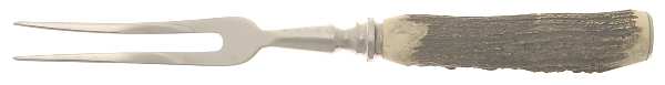 Sterling Stag Flatware Small Steak Carving Fork with Stainless Prongs