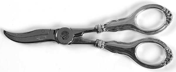 Norway Sterling Flatware Grape Shears with Hollow Handle