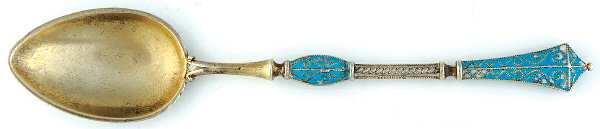 Norway Sterling Flatware Enameled Demitasse Spoon