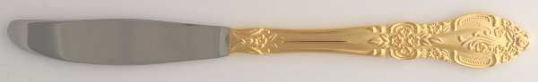 Springtime (Gold Electroplate) Modern Solid Knife