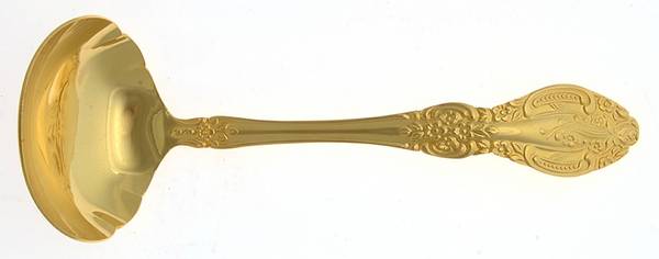 Springtime (Gold Electroplate) Solid Gravy Ladle