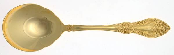 Springtime (Gold Electroplate) Solid Smooth Casserole Spoon