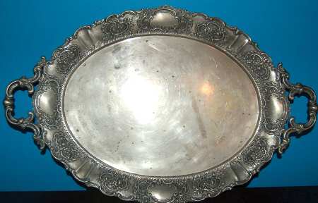 800-3 (Sterling, Hollowware) Large Waiter Tray
