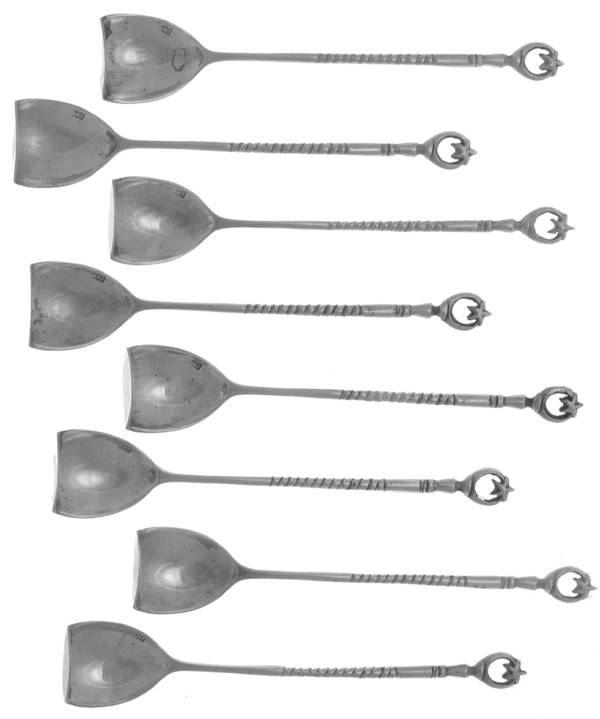 UNF731 (Sterling) Small Solid Indiv Drink Mixing Spoon - Set of 6
