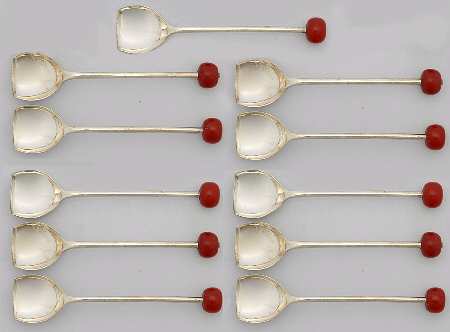 France Silverplate Flatware Individual Hors D'Oeuvre Spoon - Set of 11